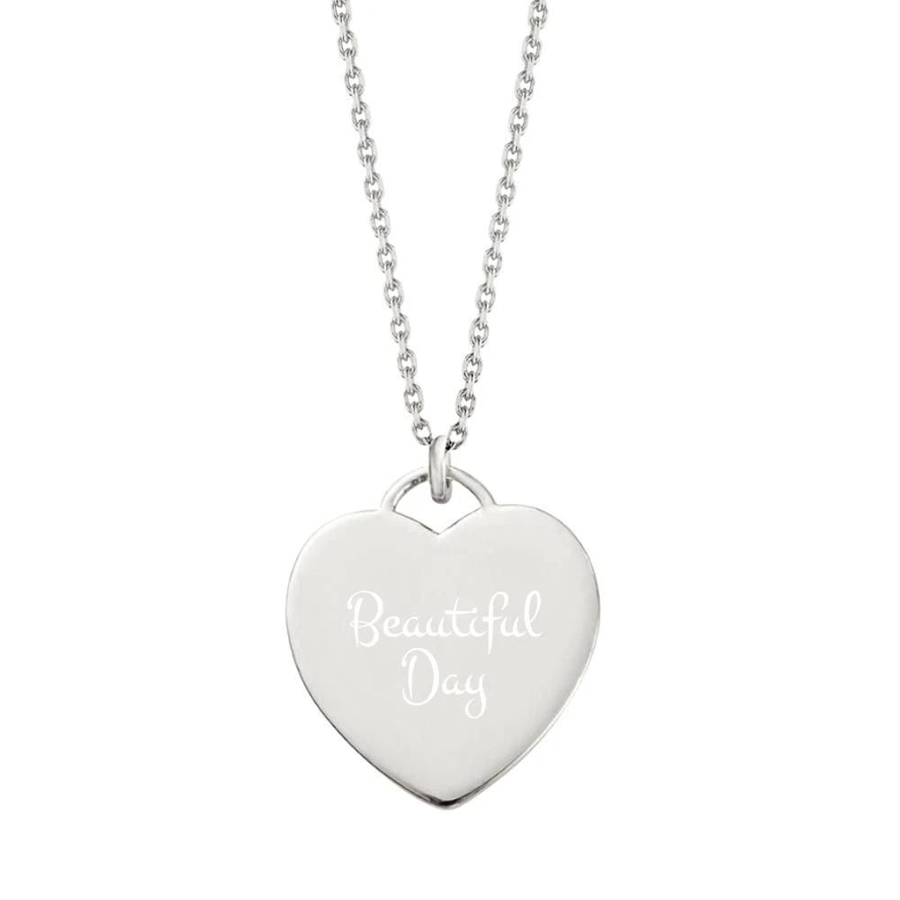 Pendentif Cœur Argent Avec Votre Dessin - 2635 – Image 4