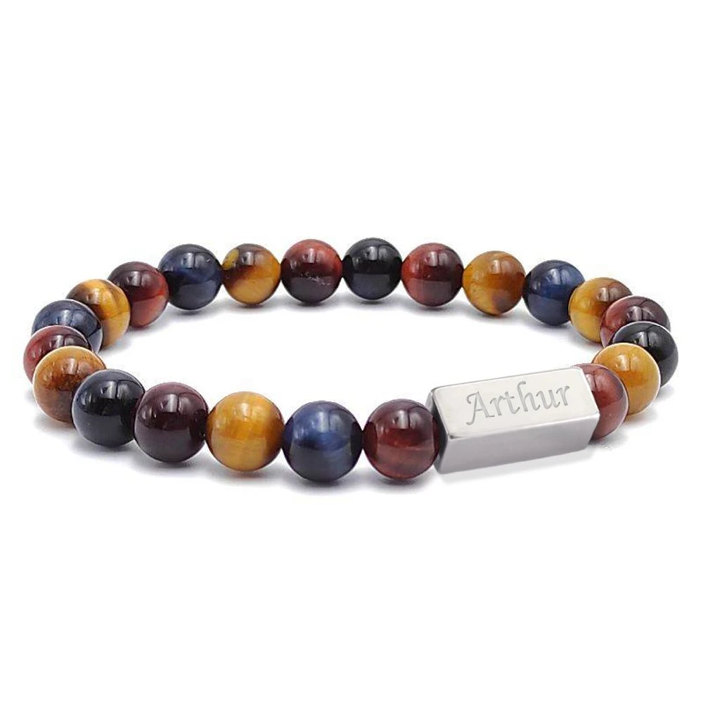 Bracelet Trio œil De Tigre Personnalisé - 2648 – Image 3