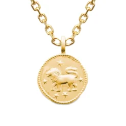 Médaille Lion Plaqué Or Personnalisée - 2679