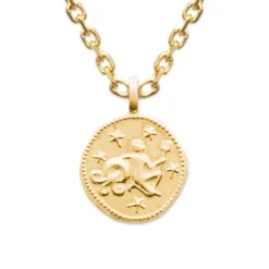 Médaille Verseau Plaqué Or Personnalisée - 2685