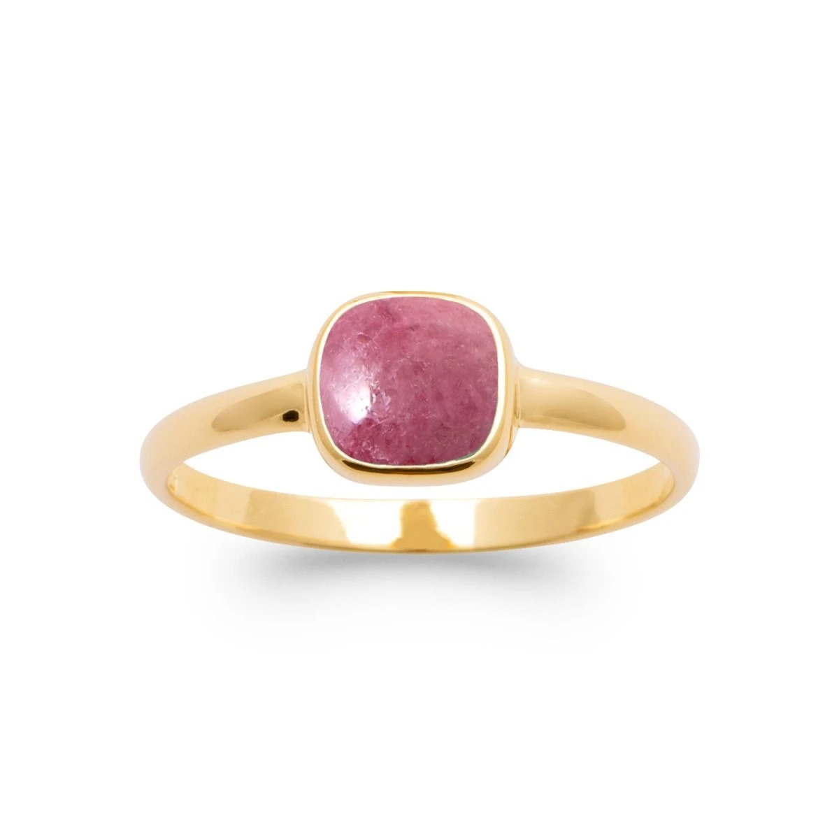 Bague Rhodonite Plaqué Or Personnalisée - 2728 – Image 5