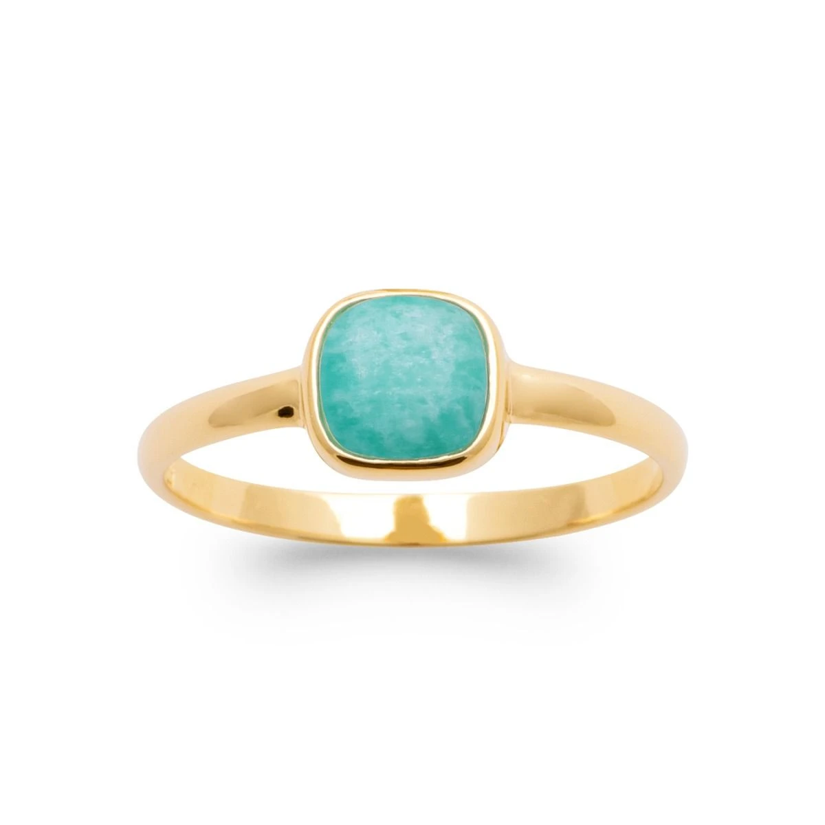 Bague Amazonite Plaqué Or Personnalisée - 2729 – Image 5
