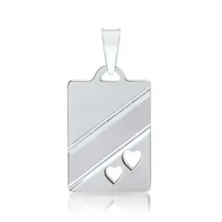 Pendentif Coeur Argent Personnalisé - 0273