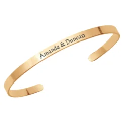 Bracelet Jonc Plaqué Or Personnalisé - 2753