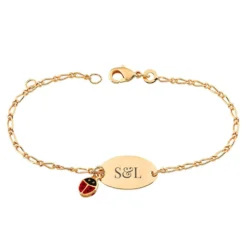 Bracelet Plaqué Or Coccinelle Personnalisé - 2771