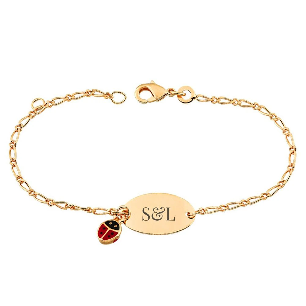 Bracelet Plaqué Or Coccinelle Personnalisé - 2771