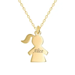 Pendentif Plaqué Or Petite Fille Personnalisé - 2783