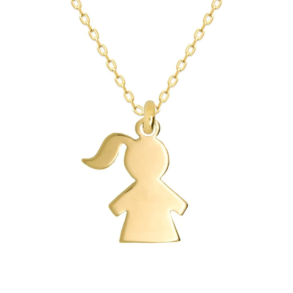 Pendentif Plaqué Or Petite Fille Personnalisé - 2783 – Image 3