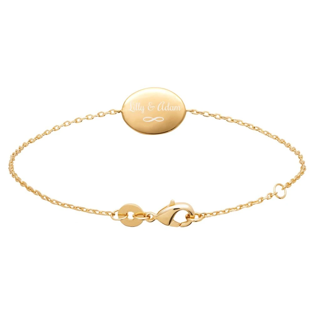 Bracelet Plaqué Or Laque Noir Personnalisé - 2807 – Image 3