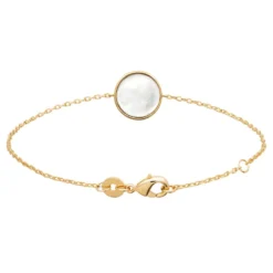 Bracelet Plaqué Or Nacre Personnalisé - 2797