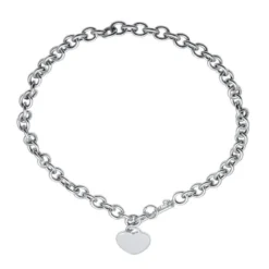 Chaine Argent Coeur Personnalisée - 0453