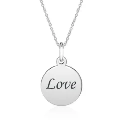 Pendentif Rond Argent Personnalisé - 0899